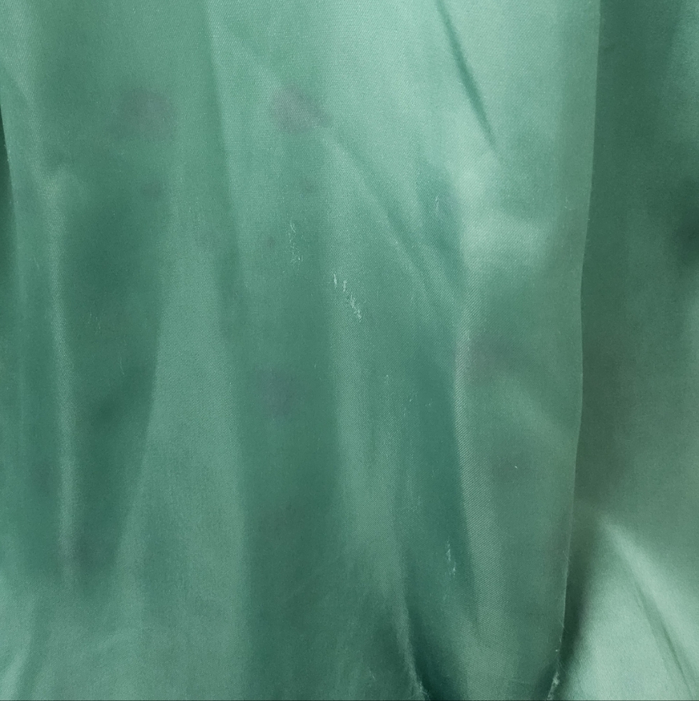 Vintage Long Winter Coat Blue/Green Teal 100% Wool Button Down Pockets Small - Picture 12 of 12